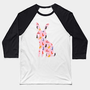 Bunny Hop: A Delightful Pattern of Playful Bunnies Baseball T-Shirt